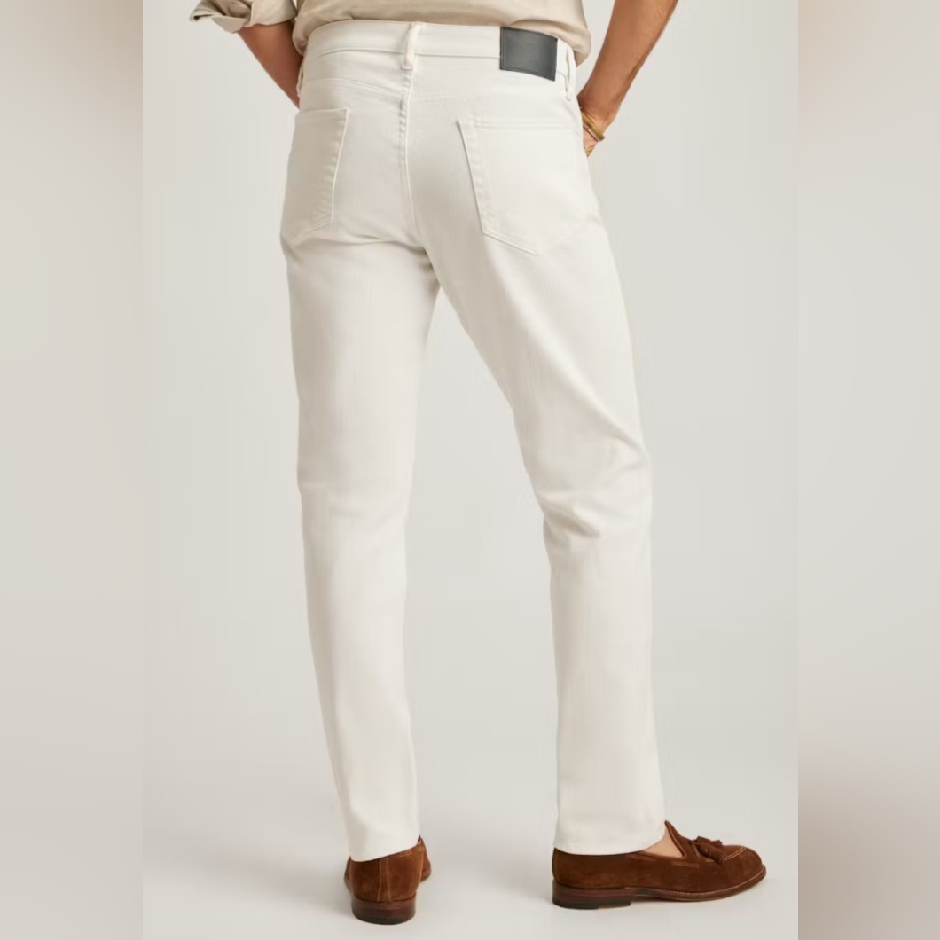 Nwot Bonobos Premium 4-Way Stretch White Men's Slim Jeans 33/28